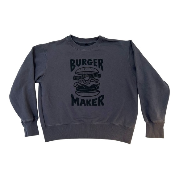 Uniqlo Other - Uniqlo Japan Grey Sweatshirt Burger Maker Kids Size 8/10